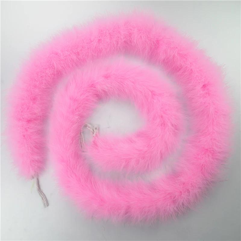 2 Meter Truthahnfedern Boa Dick 50 Gramm Feder für Basteln Handarbeit Fransenbesatz Boas Streifen Karneval Hochzeitsdekoration Dekor