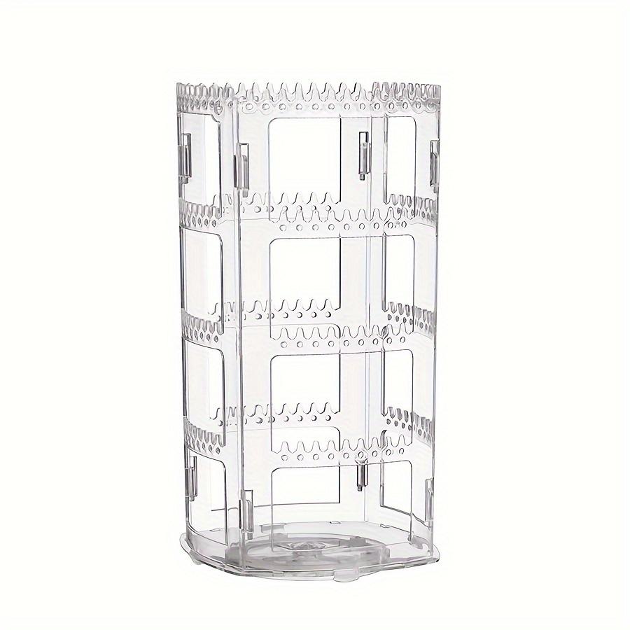 1pc Large Capacity Rotating Earring Stand, Jewelry Storage Box for Hanging Necklaces, Ear Clips, Commercial and Household Use