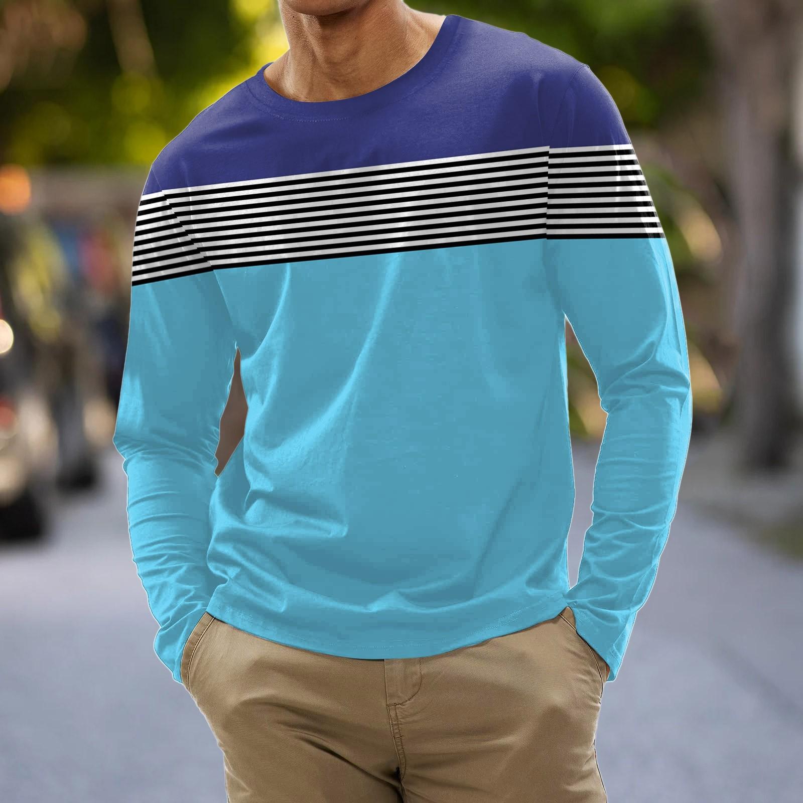 

Футболка в полоску Ventilate для мужчин с длинным рукавом, свитер с круглым вырезом, свободный размер, осенняя одежда, спортивная повседневная мужская одежда 5XL