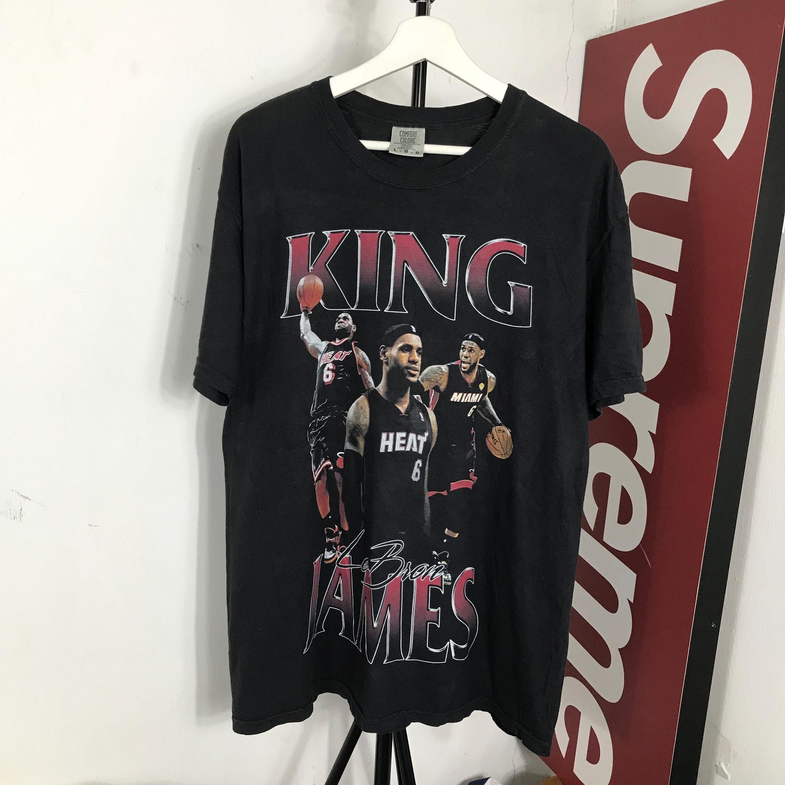 00s lebron james affliction miami LA LAKERS SHIRT M