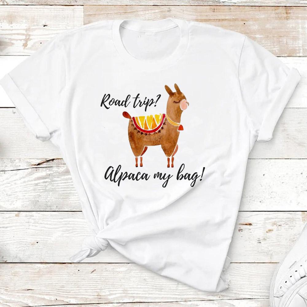 

Alpaca tshirts Women streetwear tshirts girl 2000s clothes S