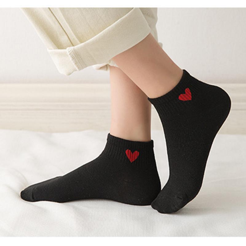 1 pares de colores de caramelo en forma de corazón patrón cómodo caramelo color algodón calcetines 1 pares de colores de caramelo en forma de corazón patrón cómodo caramelo color algodón calcetines