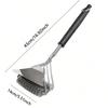 1pc-Safe Grill Brush and Scraper Barbecue Grill BBQ Brush Clean Tool Rust Resistant Stainless Steel Bristles Barbecue Cleaner