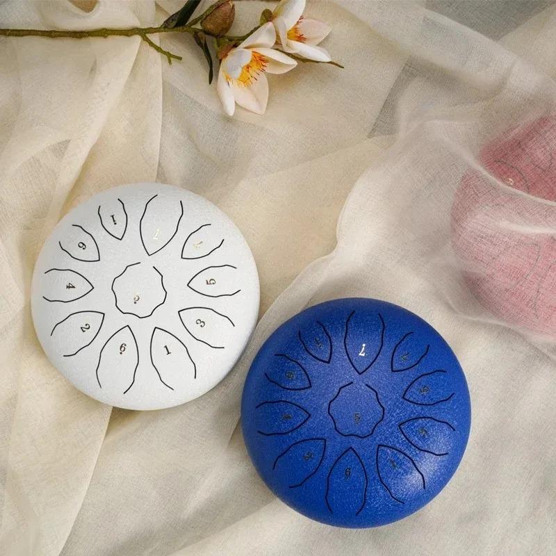 8 Inch 11 Note Steel Drum Professional Percussion Instruments Portable Meditation Sound Therapy Accessories Tongue Drums