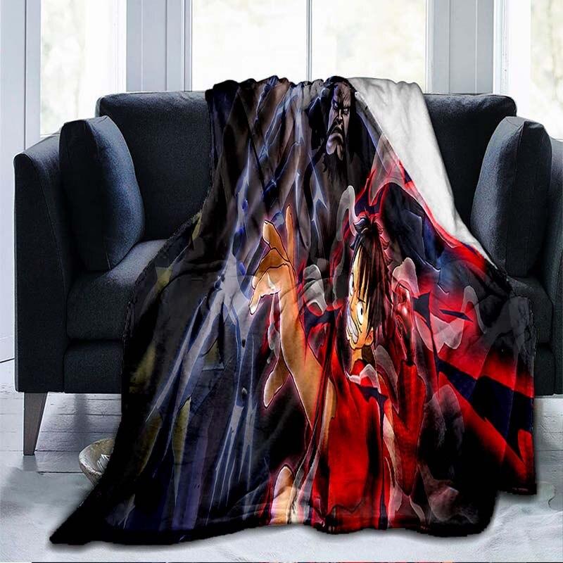 Anime One Piece 3D Printed Flannel Blanket Couch Quilt Cover Travel Child Bedding Plush Throw Flannel Blanket