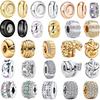 Copper Colorful Round Simple Silicone Spacer Fashions Bead Clip Charms For Genuine DoItYourself Bracelets Beautiful Jewelry