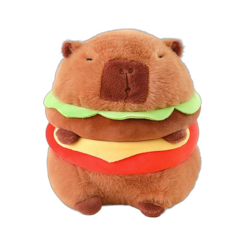 Capybara Hamburger Plush Pillow Doll - Perfect Birthday Gift for Women