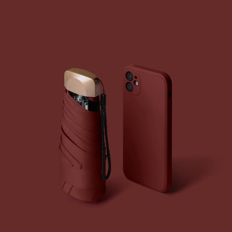 Women's Mini Five-Fold UV Protection Sun & Rain Umbrella - Compact, Portable, Ultralight