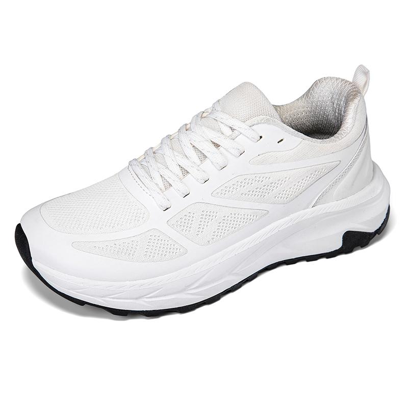 

Lightweight Zero Drop Athletic Sneakers for Men Women – Wide Toe Box, Breathable Mesh, Plus Size Running Shoes for Everyday Training 46 белый