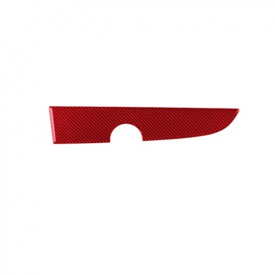 Red Carbon Fiber Interior Glove Box Panel Cover Trim Sticker For 12-15 Fiat 500