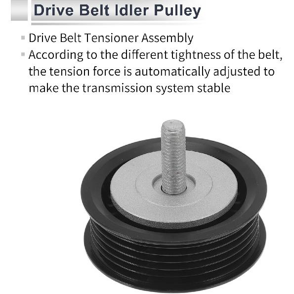 Keilriemenspannerrolle für Land Rover Range Rover 2012-heute Keilriemenspannerrolle mit Schraube Unterlegscheibe Nr. LR036304/LR024791 Schwarz 1 Stück