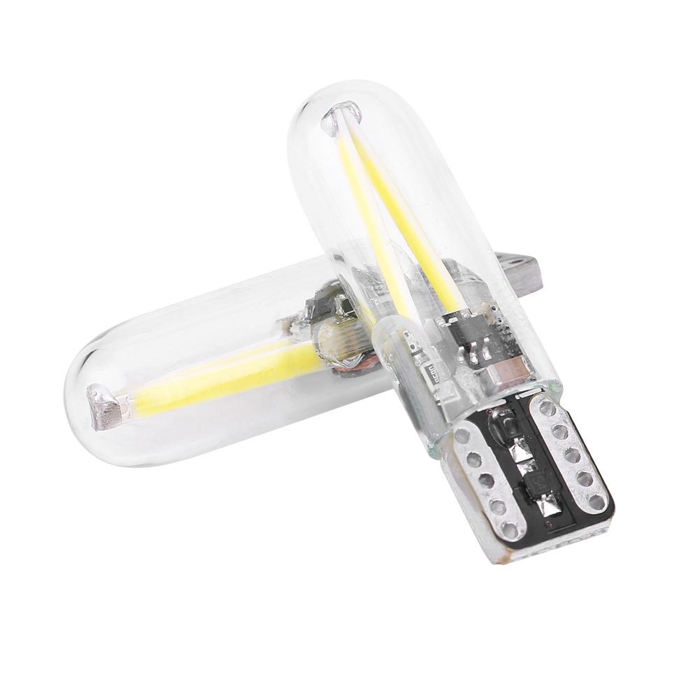 Pereche 8 28V W5W T10 Sticlă COB Filament LED Auto Lectură DRL Semnalizare LED Bec Lumină Albă