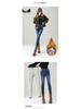 Plus Size Fleece-Lined High Waist Skinny Jeans for Women, Slim Fit Autumn Winter Pants