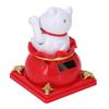 Cat Statue Automatic Waving Arm Solar Powered Wealth Welcoming   Cat for Present Cash Register Home Decoration