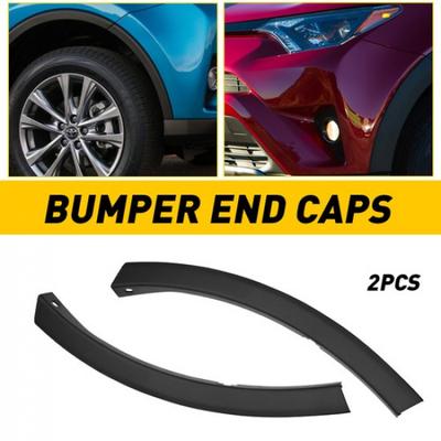2pcs Front Bumper End Caps For Toyota RAV4 2016-2018 Textured Right & Left EOI