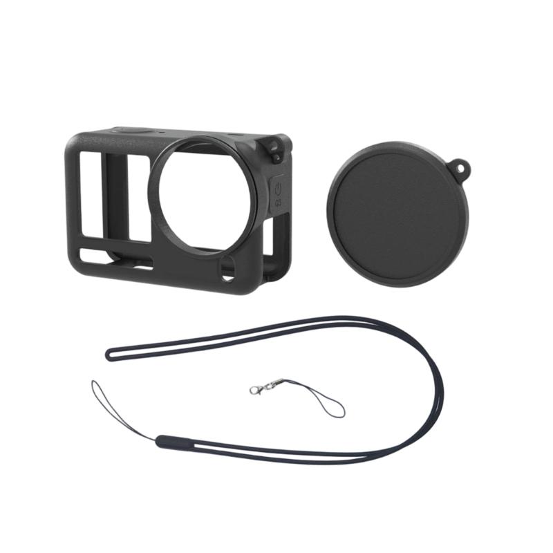 Precise Fitted Silicone Protective Cover for Action 6 Cameras Shell Shock Resistance Cooling Efficiency Lanyard