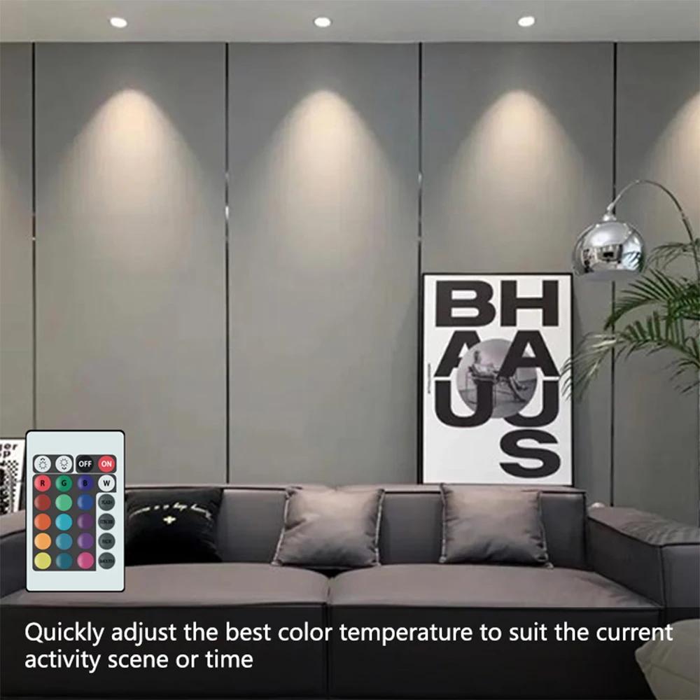 RGB LED Spotlight GU10 AC 85-265V Remote Control Spotlight Color Dimmable Bulb for Living Room Bedroom Decoration