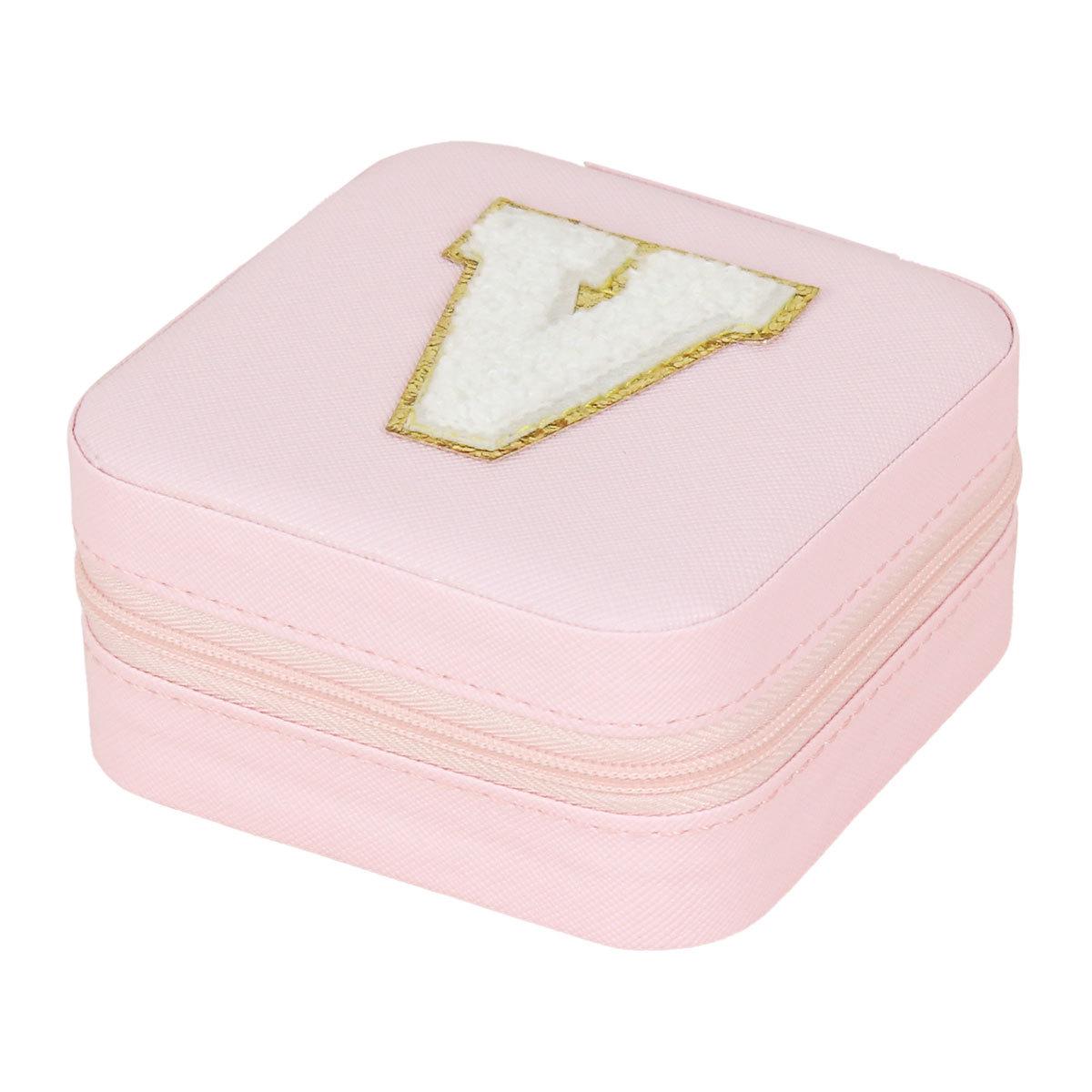 

Retro Jewelry Travel Box: Creative Portable English Letter Design for Rings & Necklaces