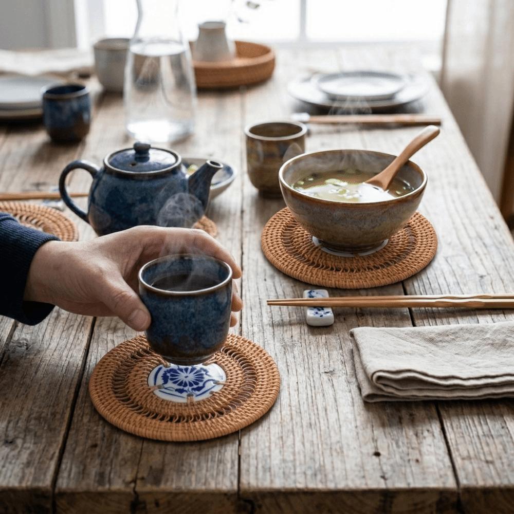Handcraft Coaster Breathable Hollow Anti Scald Mat Heat Dissipation Tea Set Pad  Tea Table