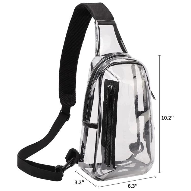 Pvc Mini Crossbody Bag With Usb Charger Connector For Casual Men Women