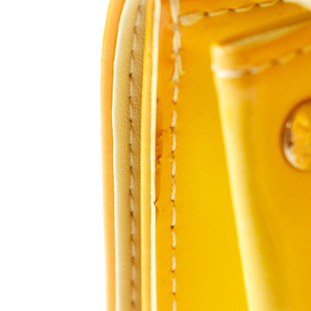 LOUIS VUITTON Spring Street Handbag M91029 yellow Monogram Vernis Women Used