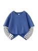 Boys' Striped Patchwork Cotton Long-Sleeve T-Shirt - 2025 Autumn Fashion