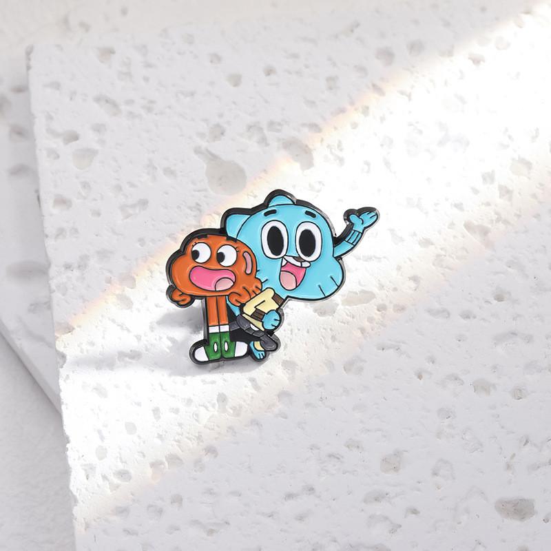 Character Alloy Cartoon Brooch In Vibrant Colors For Fashionable Winter Style 2024