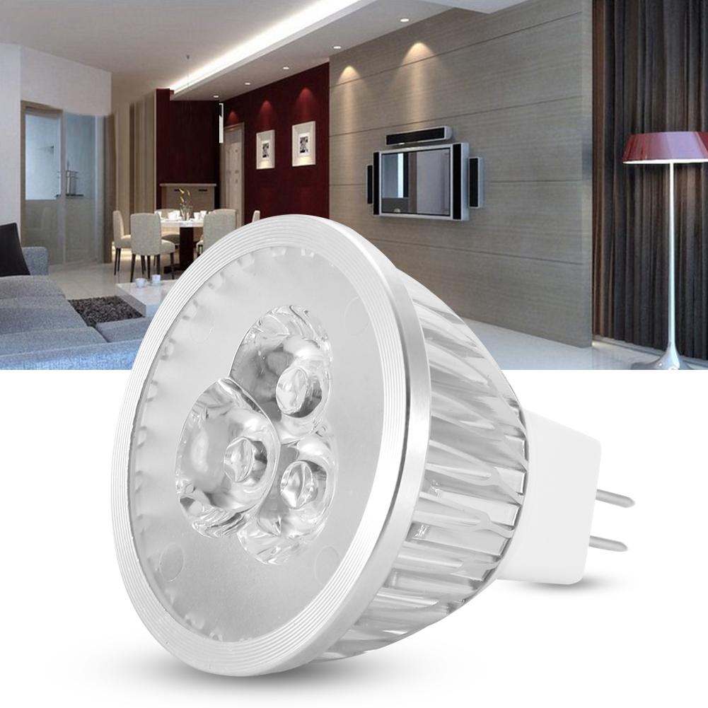 12V MR16 3W LED Light Bulb Aluminum Decorating Lamp Warm for Home Restaurant Hotel Bar