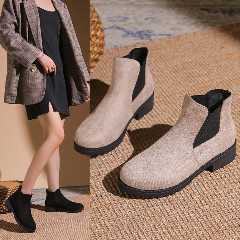 Large size Martin boots for women's autumn and winter new style one-pedal Chelsea boots for women