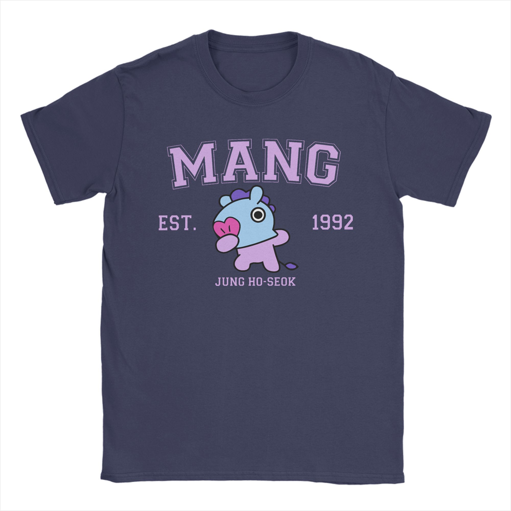 

Mang Korea Kpop Cute Cartoon Men T Shirts Funny Tees Short Sleeve Round Neck T-Shirts Pure Cotton 6XL Tops 4XL