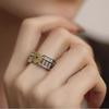 Retro copper coin abacus bead ring, women's and men's national trend ethnic style, adjustable opening