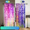 2-Panels Beautiful Wisteria Oil Paintin Curtains   Versatile Design Suitable for Any Style   Creating a Peaceful Living Space