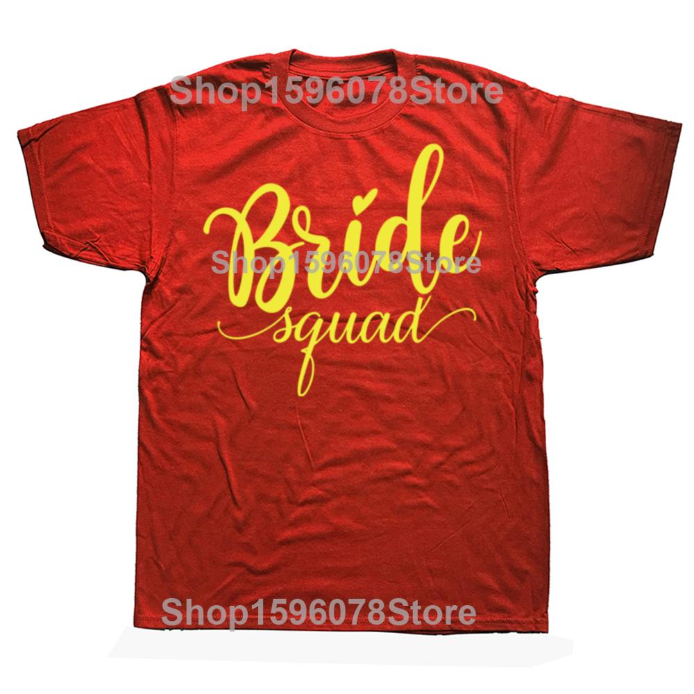Funny Gold Bride Squad Graphic Tshirts Men Womens Fashion Casual Tshirt 100 Cotton Loose Oversized T Shirt Summer S