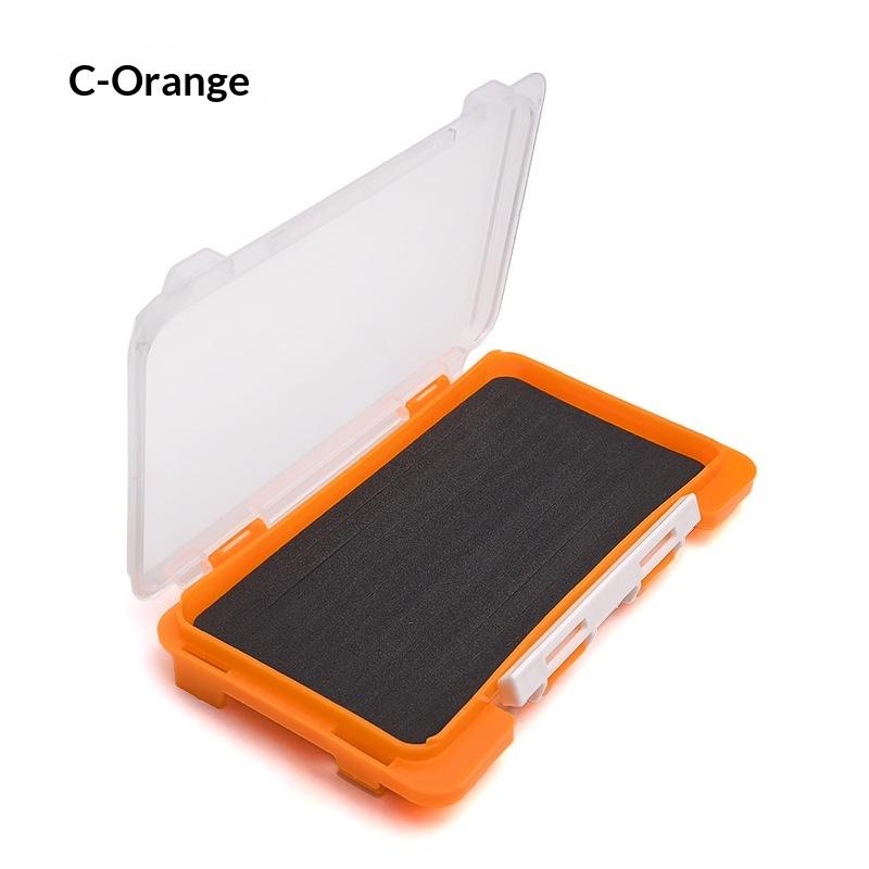 

Transparent Jewelry Storage Box Portable Sponge Pad Dust-Proof Storage Box Earring Ring Jewelry Organizer оранжевый