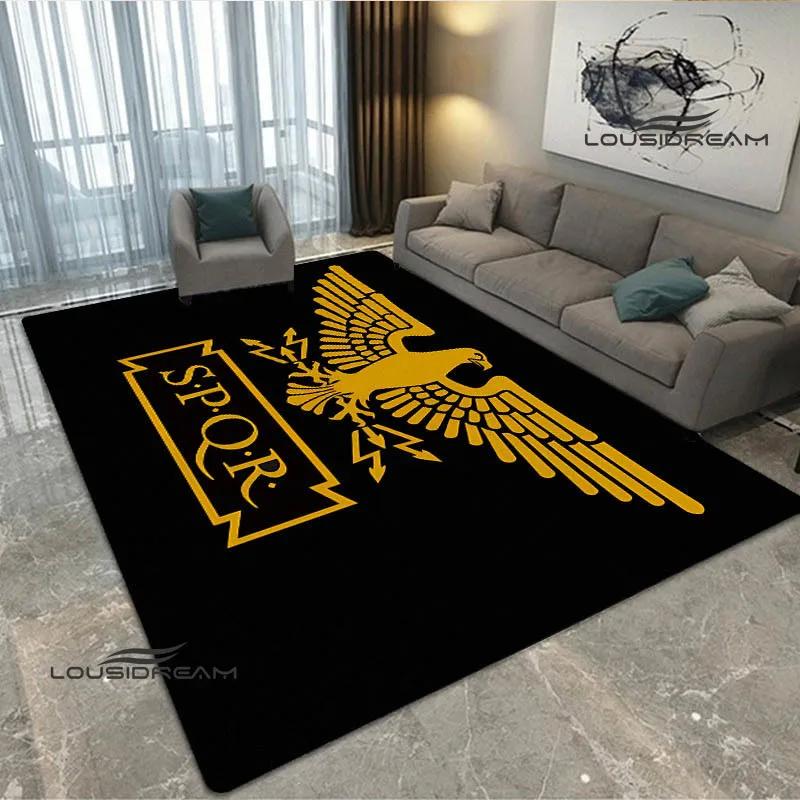 3D Roman SPQR logo Printed carpet non-slip carpet bedroom decor door mat outdoor rug Yoga mat bedroom decoration birthday gift