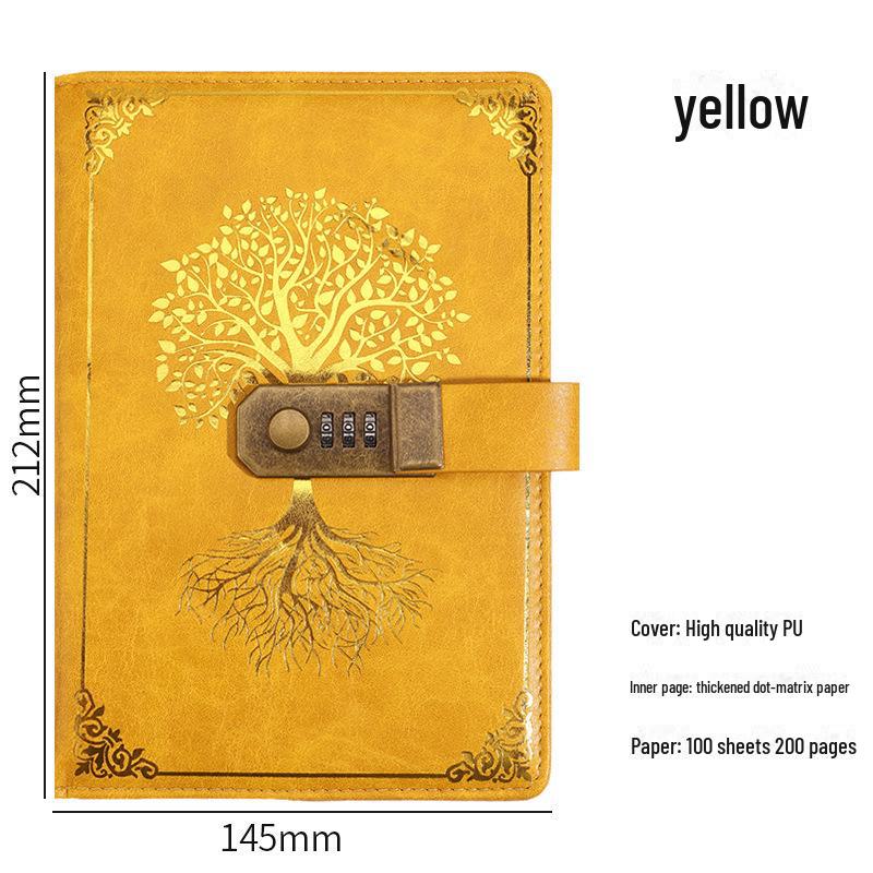 Zestaw notesu A5 w stylu retro z hasłem w pudełku prezentowym: Dziennik spotkań biznesowych z możliwością personalizacji logo.