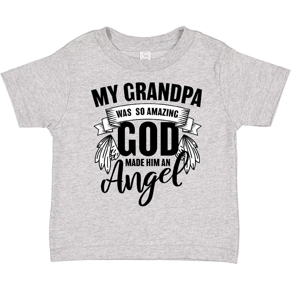 Inktastic My Grandpa Was So Amazing God Made Him An Angel Toddler T-Shirt Family 100