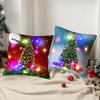 Christmas Tree Pillowcase Decorations For Home Cushion Cover Christmas Ornament LED Light Xmas Gifts Happy New Year Pillow Cover