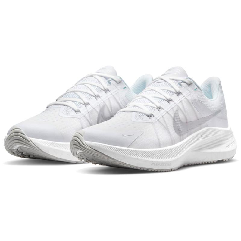 Nike Zoom Winflo 8 White Metallic Silver Women's Sneakers Casual CW3421-104