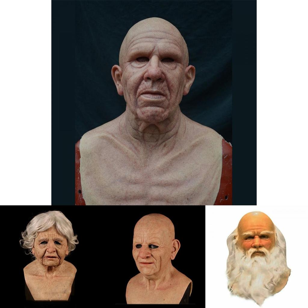 Realistische Latex Alte Mann Gesichtsmaske für Kostümparty Cosplay Kostüm Halloween Hochwertiges Material