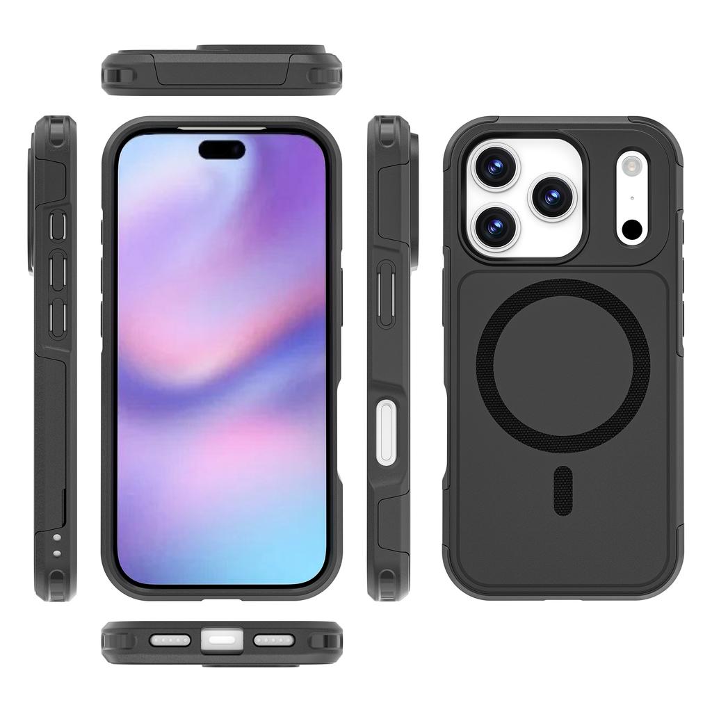 For iPhone 17 Pro Case Compatible with MagSafe PC+TPU Anti-drop Phone Cover