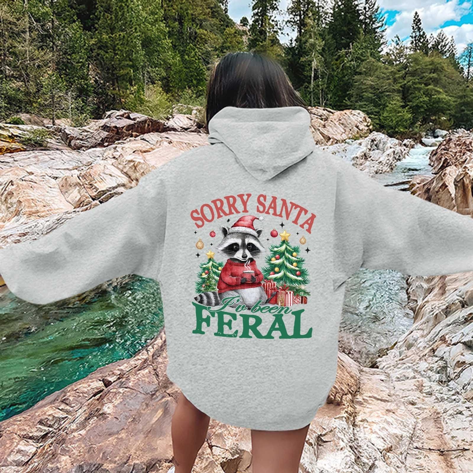 Женская мода легкий длинный рукав пуловер толстовки с капюшоном с карманами графическая — фото 8