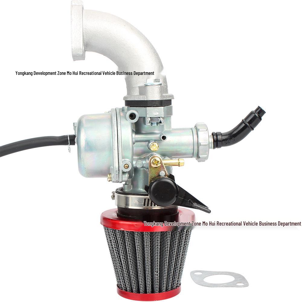 Off-Road ATV & Dune Buggy PZ22 Carburetor Kit: 110-125CC with Intake Pipe, Air Filter & Gasket