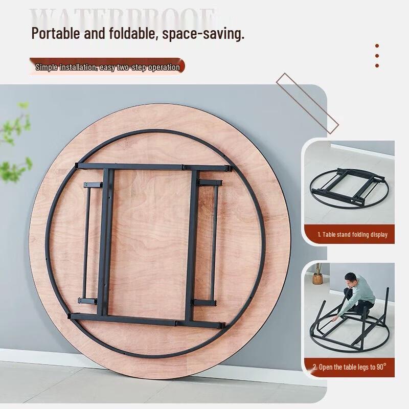 JingMian 1.8m Folding 10-Seater Round Table