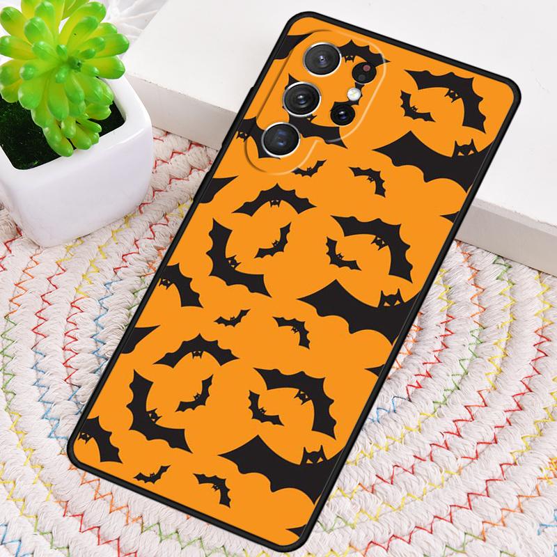 Vampire Bats Full Moon Halloween Soft Phone Case For Samsung Galaxy Note 10 Pro S26 S25 S24 S23 S22 Ultra Plus S21 FE S20 Cover