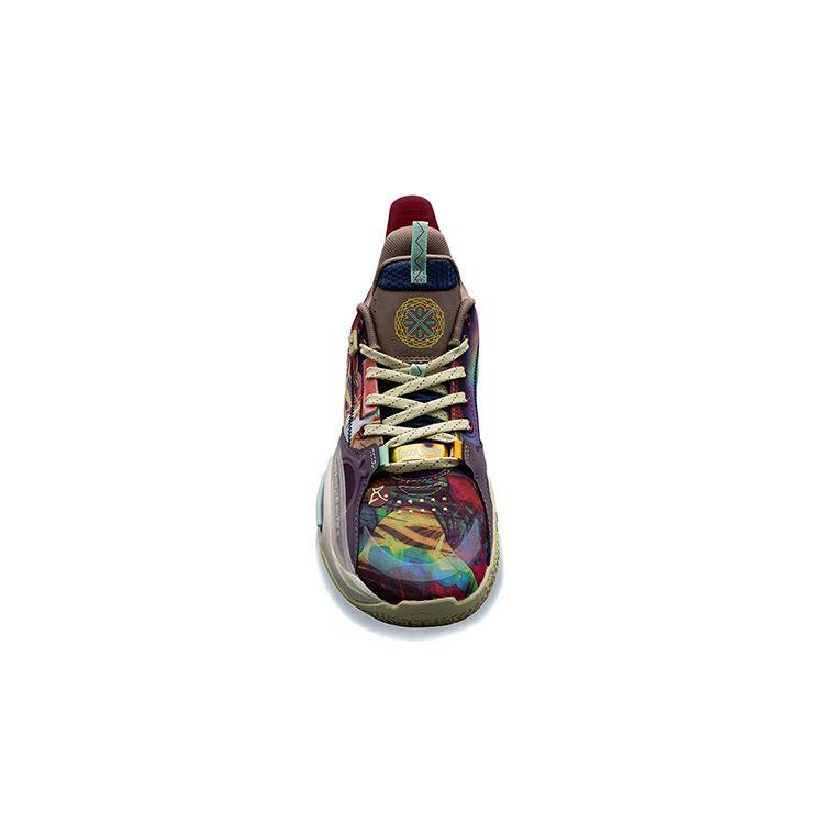 LiNing All City 10 V1 Youth Edition Magic Rebound Shock Absorption Low Top Basketball Shoes Kids Basketball Shoes Twilight-Purple ABPS059-3