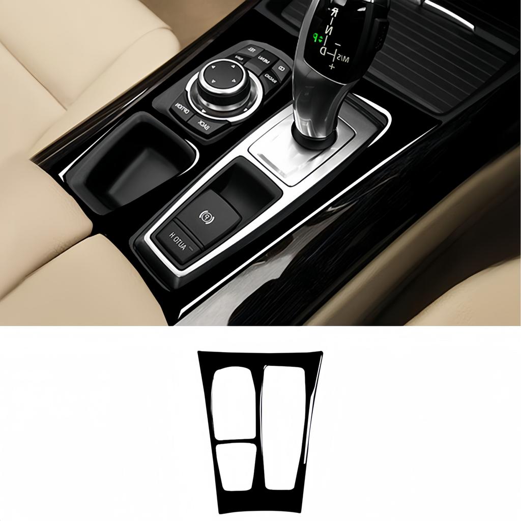 For BMW X5 E70 2007-2013 Piano Black Interior Car Gear Shift Panel Frame Trim Cover Decoration Sticker Auto Accessoires