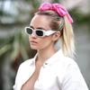 Women's Trendy Irregular Square Sunglasses - European & American Fashion, Small Frame, Wide Temple, Anti-UV Protection
