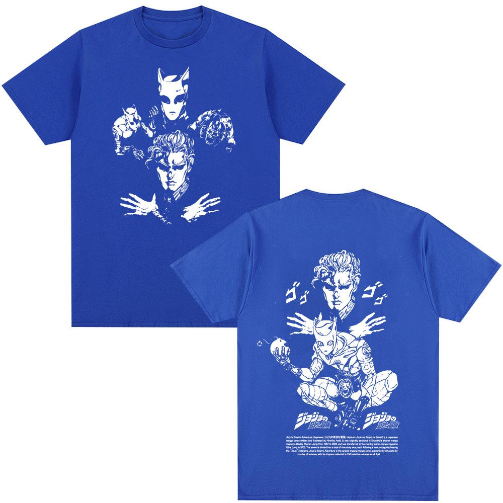 summer Anime Jojo Bizarre Adventure Killer Queen Kira Yoshikage T Shirts Unisexs Women Cotton New Short Sleev