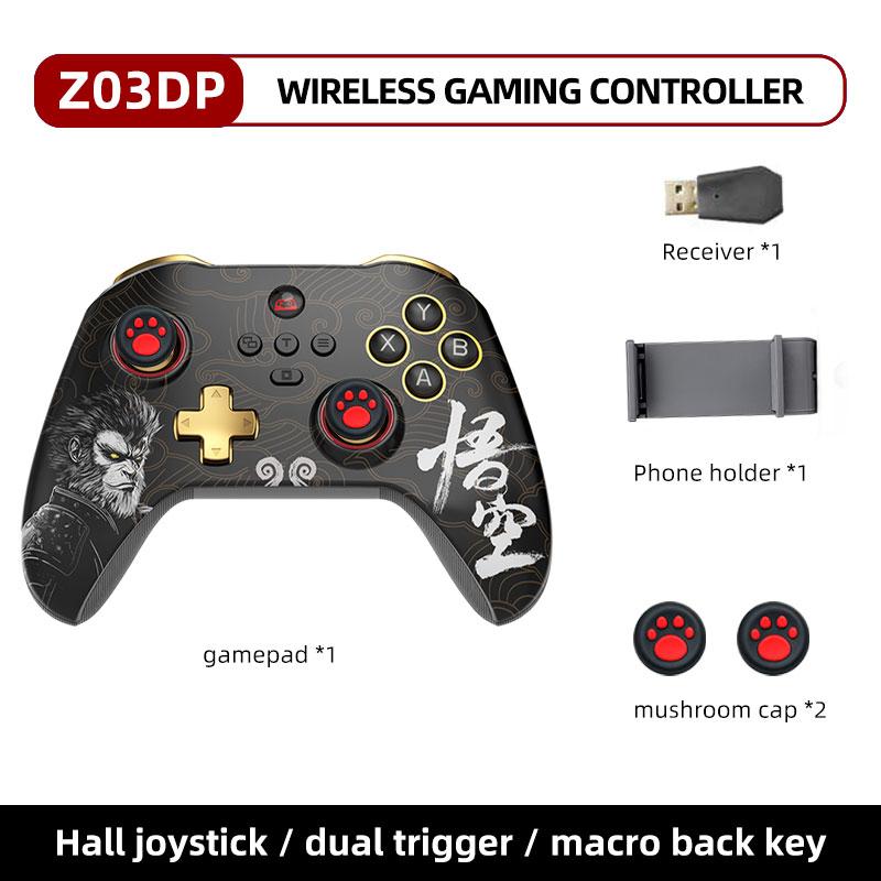 Wireless Mobile Gaming Controller for Android iOS Hall Joystick Turbo Macro M1 M2 Gamepad For PC Switch With Thumbstick Caps